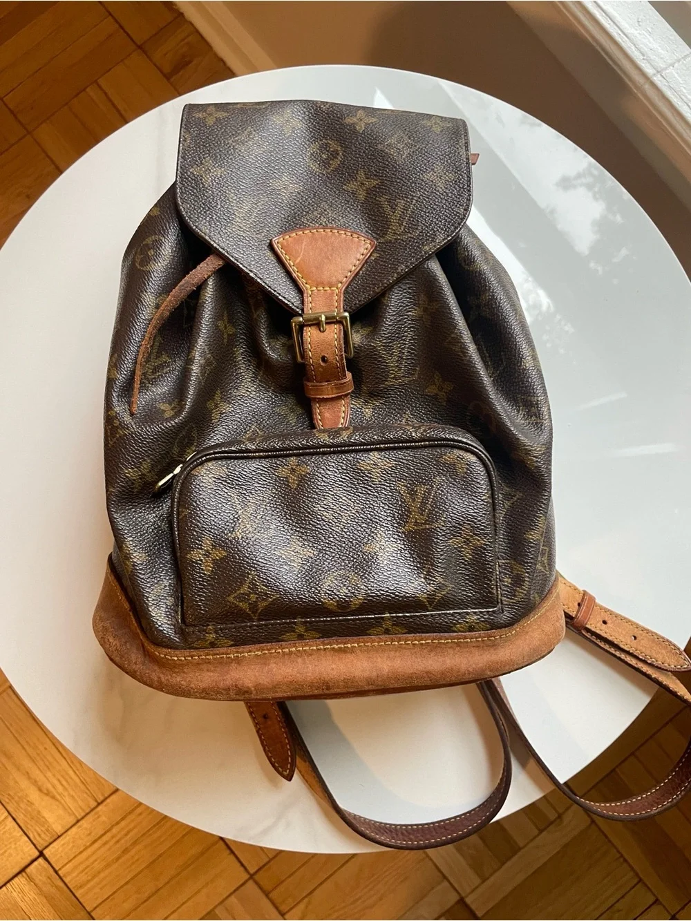 Authentic vintage Louis Vuitton Montsouris PM backpack in Monogram